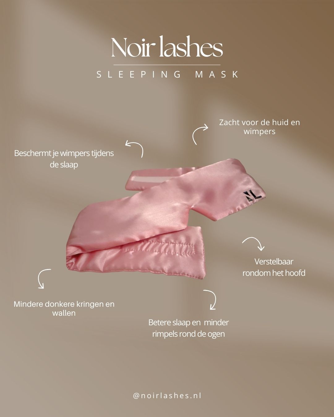 Roze Silk Slaapmasker